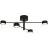 Nordlux Clyde Plafondlamp 4-Rail Metaal Zwart 14W 1100lm - 827 Zeer Warm Wit | 3-Staps Dimbaar